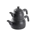 Esmo Home Tantitoni Orta Boy Gri Granit Çaydanlık Takımı 980/1700ML (Elvin Home Concept) - 0 - Siyah - Option-1