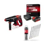 Esmo Home Te-Hd 18/20 Li - Solo Akülü Pnömatik Matkap + 18V 4,0 Ah Pxc Starter Kit, Akü ve Şarj Cihazı + Sds Plus Uç Seti 7 Parça, 6-14/160 mm - 000-Siyah