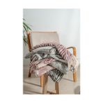Esmo Home TEKSTIL%100 Pamuk Çok Amaçlı Örtü, Koltuk Şalı ve Tv Battaniyesi, 130X170 Cm, Dekoratif Ev Tekstili (Siyah, Reflaction) - -50 C