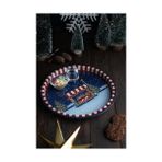 Esmo Home Temalı Metal Tepsi, 31.5 cm (Tart) - Kestane Akaju - Option-1