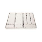 Esmo Home Tescoma Flexispace 899410 Mutfak Gereçleri Için Çekmece Düzenleyici, Plastik, Beyaz, 37 x 22,2 x 4,5 cm - Kestane Akaju - Option-1