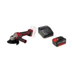 Esmo Home Tp-Ag 18/125 Ce Q Li - Solo, Akülü Avuç Taşlama ve 18V 4,0 Ah Pxc Starter Kit (Başlangıç Seti) - Ahşap