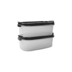Esmo Home Tupperware Oval 1 2'li SET(500ML) - 0 Siyah - Option-1
