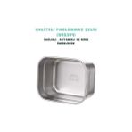 Esmo Home Vagonlife Bento 1000ML Lunchbox Tek Katlı 5 Bölmeli Çelik Sefer Tası Yemek Kutusu (Mor) - Kestane Akaju - Option-1