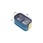 Esmo Home Vagonlife Bento 1400ML Lunchbox Iki Katlı 2 Bölmeli Çelik Sefer Tası Yemek Kutusu (Yeşil) - Kestane Akaju - Option-1