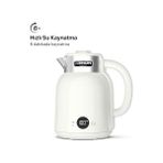 Esmo Home Xenon Smart Akıllı Kettle Paslanmaz Çelik Çift Katmanlı Wi-Fi Mobil Uygulama ile Uzaktan Kontrol Edilebilen Otomatik Kapanma Hızlı Kaynatma Kaçak Akım Korumalı Su Isıtıcı 1.5 Lt (Krem) X7101 - 01-Mavi