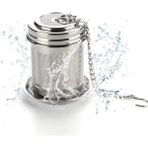 Esmo Home Xspring Çay Süzgeci, Paslanmaz Çelik Ekstra Ince Gözenekli Çay Infüzyonu, Uzatmalı Zincir Kancalı, Demlik ve Fincanlar Için, Baharatlar ve Bitki Çayları ile Kullanıma Uygun - Option-1
