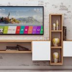 Esmob Kumkuat Tv Ünitesi, Meşe-Beyaz