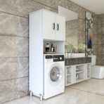 Esmopa Mobilya Çok Amaçlı Banyo Çamaşır Makinası Dolabı Beyaz