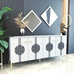 Esmopa Mobilya Elegant 171 Beyaz-Gold Konsol