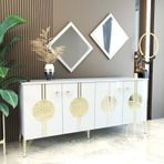 Esmopa.Mobilya Elegant Beyaz Konsol antrasit-beyaz