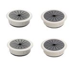 Esnek çalışma masası başlığı, 50 mm, açıklık, veri kablosu saklama ve düzenleme aletleri, kablo geçişi, delik kapağı, ofis, bilgisayar, çalışma masası için, kablo düzenleyici, beyaz, 4 adet