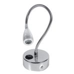 Esnek Gooseeck Ile Ayarlanabilir LED Duvar Lambası, Yatak Odası, Yurt Veya Ofis Switch, Alüminyum İnşaat, 3W Power'da, çalışma Ve çalışma Için Yumuşak ışık kaynağı (anahtarlı Sıcak beyaz)
