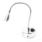 Esnek Gooseeck Ile Ayarlanabilir LED Duvar Lambası, Yatak Odası, Yurt Veya Ofis Switch, Alüminyum İnşaat, 3W Power'da, çalışma Ve çalışma Için Yumuşak ışık kaynağı (anahtarlı Soğuk beyaz)