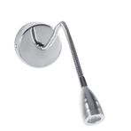 Esnek Gooseeck Ile Ayarlanabilir LED Duvar Lambası, Yatak Odası, Yurt Veya Ofis Switch, Alüminyum İnşaat, 3W Power'da, çalışma Ve çalışma Için Yumuşak ışık kaynağı (Anahtarsız Soğuk beyaz)
