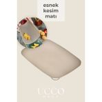 Esnek Kaymaz Kesim Matı 23X34 cm | Bıçak Dostu Pratik Doğrama ve Taşıma Altlığı Sunumluk - Bej