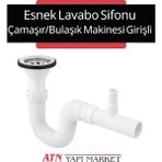 Esnek Lavabo Sifonu – Çamaşır/bulaşık Makinesi Girişli – Gofrajlı Hortum – Plastik P Sifon Takımı