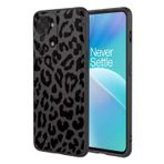 ESONG için OnePlus Nord 2T Kadınlar Cep Telefonu Kılıfı,Lüks Sevimli leopar desenli Hayvan Baskılı Kız Gibi Tasarım Estetik Case,Yumuşak TPU Silikon düşmeye kapak Kılıf Siyah