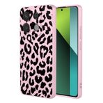 ESONG için Xiaomi Poco X6 5G/Redmi Note 13 Pro 5G Kadınlar Cep Telefonu Kılıfı,Lüks Sevimli leopar desenli Hayvan Baskılı Kız Gibi Tasarım Estetik Case,Yumuşak TPU Silikon düşmeye kapak Kılıf Pembe