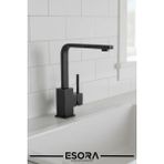 Esora Full Siyah Kare Model Lüx Lavabo Bataryası Çeşmesi