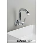 Esora Mix Tekli Duvardan Köşe Borulu Lavabo Bataryası Musluğu Çeşmesi - Krom
