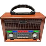 EspadaLine Everton RT-558 Bluetooth USB Tf Kart Girişli Şarjlı Nostaljik Radyo (Fm/am/sw) Işıklı Müzik Çalar - Kahverengi