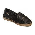 Espadrilles Alparga 3r Siyah Hasır Düz Taban Kadın Ayakkabı - Black