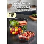Espas Home Buzdolabı Dolapiçi Düzenleyici Organizer Kapaksız 3'lü Set