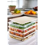 Espas Home Espas Home Mikrodalga Ve Derin Dondurucuya Uygun Freshbox Saklama Kabı 4'Lü Set Krem