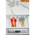 Espas Home espashome 2'Li Set Kaşıklık Ve Kepçelik Çekmece Içi Düzenleyici / Beyaz