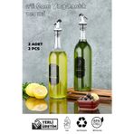 Espas Home espashome Cam Yağdanlık, Zeytinyağı Sıvı Yağ Şişesi 750 ml - 2 Adet