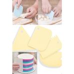 Espas Home espashome Hamur Kesme ve Şekillendirme & Pasta Şekil Verme Aparatı-4'Lü Set - Krem