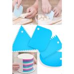 Espas Home espashome Hamur Kesme ve Şekillendirme & Pasta Şekil Verme Aparatı-4'Lü Set - Mavi