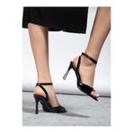 espeda shoes kadın şık ve rahat ince topuk tek bantlı topuklu ayakkabı