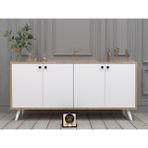 Espino Konsol,tv Ünitesi,dekoratif DOLAP,VITRIN,%100 Mdf,kolay Kurulum - 160 - Ceviz - Beyaz