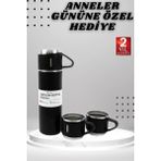 Esplendor 3 Bardaklı Termos Seti Anneler Gününe Özel Hediye Taşınabilir Sızdırmaz Isı - URN4237-6518 - Çok Renkli - 500 ml