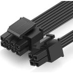 Esplendor 9546 Eps 12V Cpu Dişi To Atx 8+4 Pin Power Çevirici Dönüştürücü Adaptör Kablosu Eps 12V Cpu 8pin Dişi Güç Kaynağı Erkek 8 Pıne Erkeke Cpuya 8pin Atx 4 Pinli Erkek Uçlar Anakarta - 0 - Siyah - Option-1