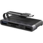 Esplendor Ally NK-1048HD 6in1 USB + Type-C + Lightning + Sd-Tf Kart Okuyucu Çevirici Adaptör - URN1097-3625 - Siyah