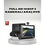 Esplendor Araç Kamerası 3’lü Full Hd Dvr 1080P Gece Görüşlü ve G-Sensörlü - URN5557-8536 - Renkli