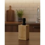 Esplendor Barotti Bambu Sıvı Sabunluk, Dikdörtgen Tasarım, Siyah Pompalı, Banyo ve Mutfak Için Doğal Bambu Sabun Dağıtıcı - 0,25 gr