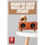 Esplendor Gramafon Nostaljik Radyo Yüksek Ses Kalitesi USB Tf Kart Aux - URN5029-4470 - Çok Renkli