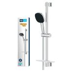 Esplendor Grohe Vitalio Comfort 110 Sürgülü Duş Seti (Sabunluklu) 110 mm Kare 2 Akışlı (Yağmur & Jet) El Duşu, 600 mm Sürgülü Ray, 1750 mm Duş Hortumu, 3 Barda Max. 13.5l/dk, Duş Başlığı Seti, Krom, 26929001