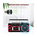 Esplendor Kaset Çalar, Taşınabilir Kaset Teyp Çalar, Fm/am/sw Frekans Bandı Destekli Kaset Kaydedici, Kaset/bluetooth/kart Girişi/kayıt Özellikli, Pilli/elektrikli Kullanılabilir, PX-250BT (Kırmızı) - 1 W