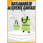 Esplendor Katlanabilir Tekerlekli Pazar Market Çarşı Arabası Market Alışveriş Çantası - Standart