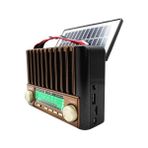 Esplendor KTF-1428 Solar Enerjiyle Şarj Olabilen Bluetooth Nostalji Hoparlör – Taşınabil - URN2650-8150 - Çok Renkli