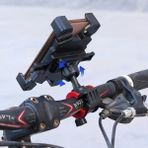 Esplendor Motosiklet Telefon Tutucu & Bisiklet Telefon Tutacağı 360° Döner Ayarlı Aparat –scooter ve Bebek Arabası Uyumlu, Kaymaz ve Güvenli Abs Plastik Malzeme - Option-1 - 000-Siyah
