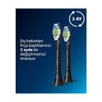 Esplendor Optimal White Yedek Diş Fırçası Başlığı, 7 Kat Daha Fazla Plak Temizliği, Orta Yumuşak Fırça Başlığı, 2’li Paket, Siyah, HX6062/88 - Option-1 - (ClearEyelets)Black-RadiantOrchid