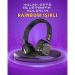 Esplendor Renkli Işık Efektli Bluetooth 5.3 Müzik Kulaklığı - URN1993-2218 - Çok Renkli