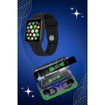 Esplendor Ucuz ve Kaliteli Kulaklıklı Saat Seti Bluetooth Bağlantılı Akıllı Saat ve Kul - URN9683-5583 - Çok Renkli