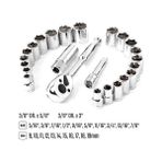 Esplendor WP202541 3/8'’ Cr-V 24 Parça Metrik/inç Ağır Hizmet Lokma Takımı - Option-1 - 0- Koyu Mavi